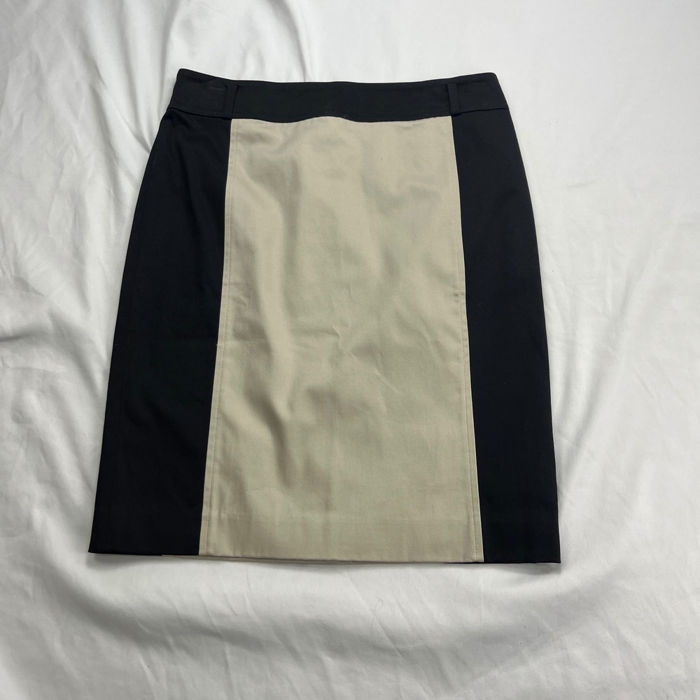 Ann Taylor Career Officecore‎ Professional Colorblock Neutral Pencil Skirt